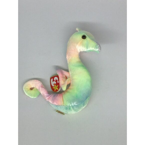 Pastel Rainbow Seahorse Beanie Baby - Picture 2 of 4